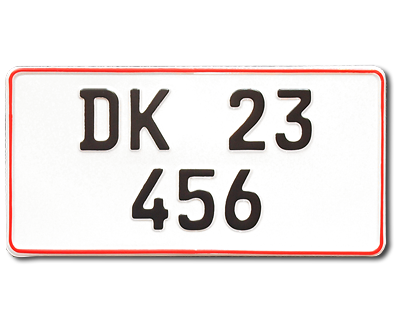 20. Dänisches Schild in US Größe, 300 x 150 mm